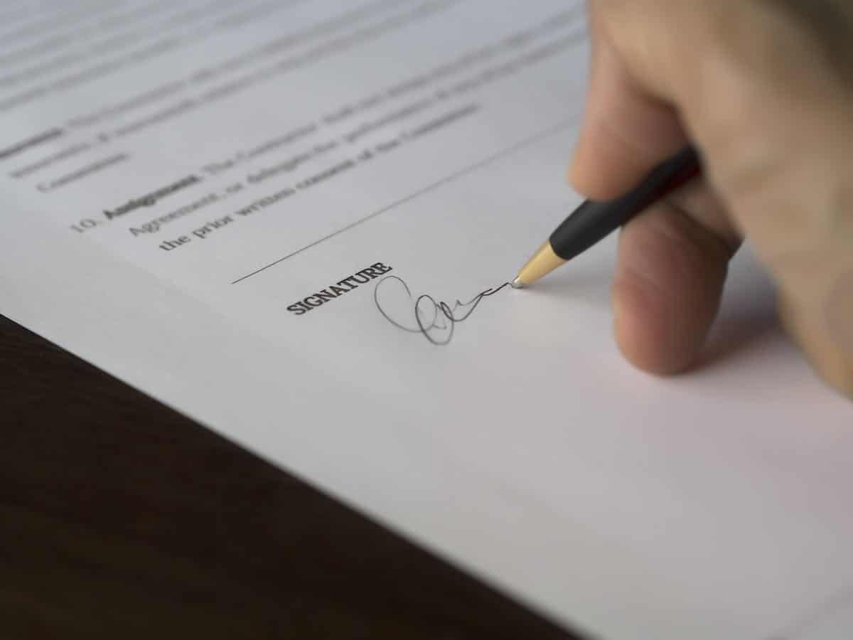 contrat  signature