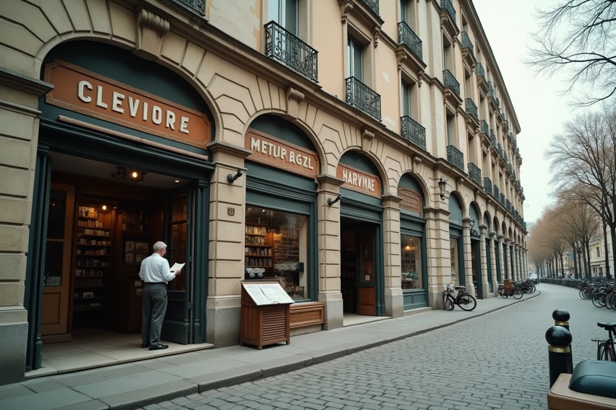 Vue extérieure d'un bâtiment commercial historique du nord de la France symbolisant les origines de Leroy Merlin