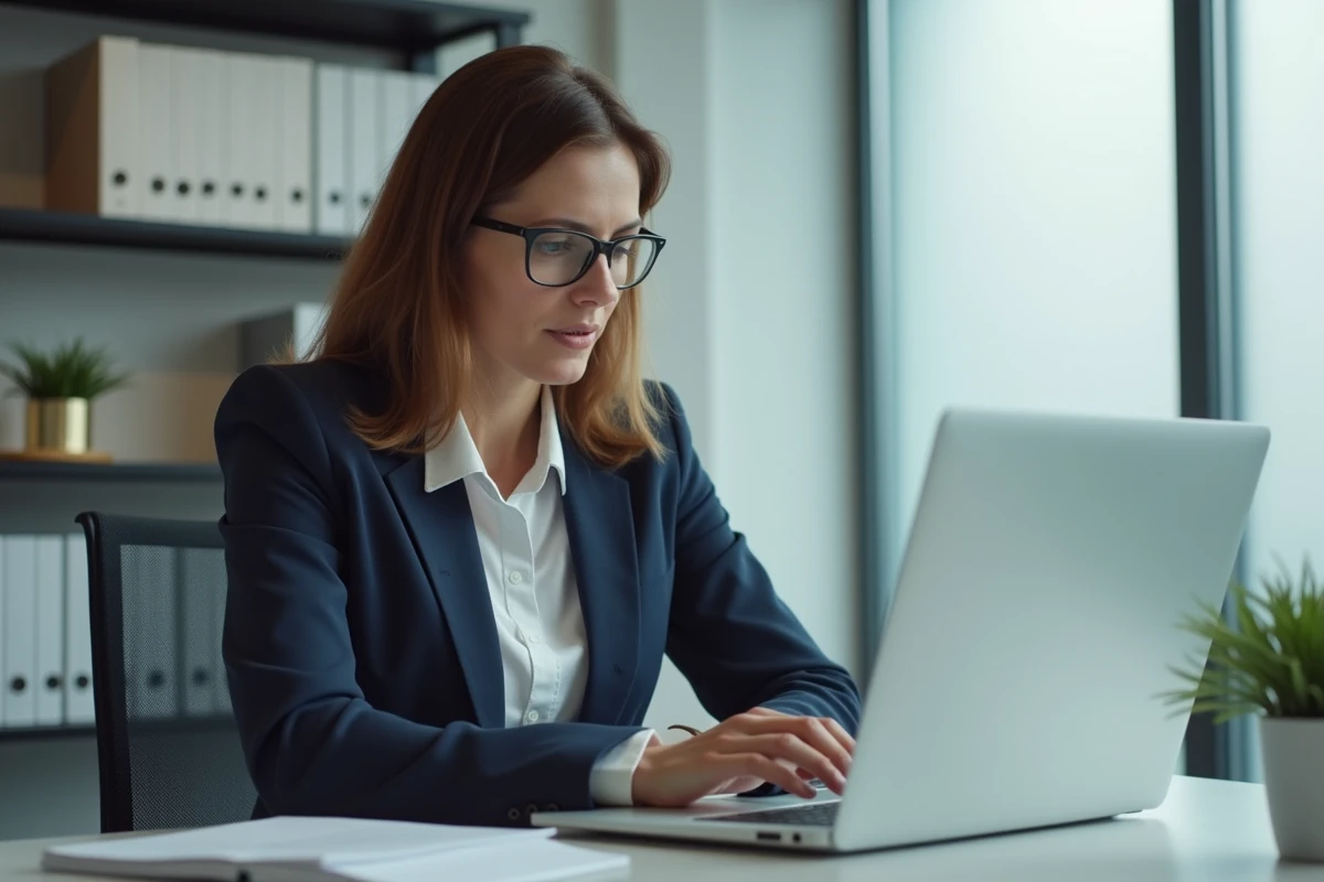Professionnelle comparant les différents pass d'inscription pour l'événement lesentreprisesfrenchy 2026 sur son ordinateur portable au bureau