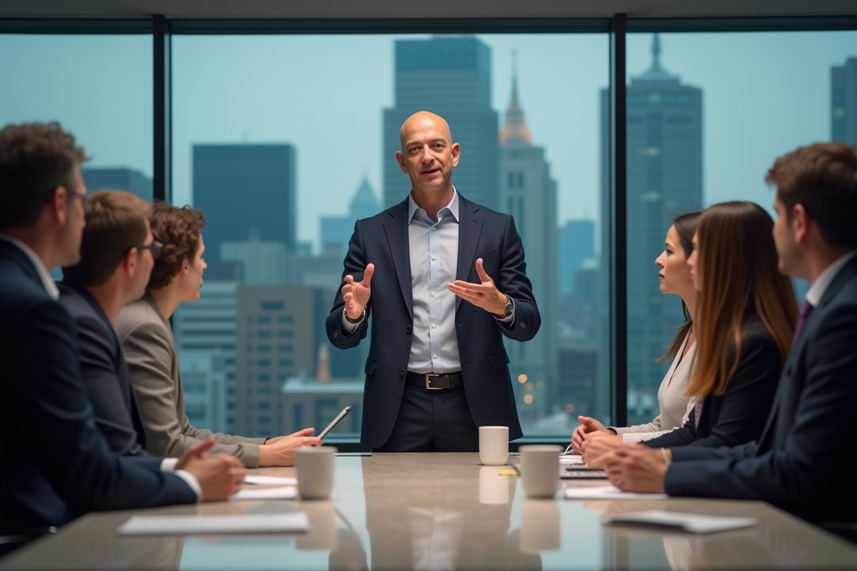 Professionnels en réunion autour d